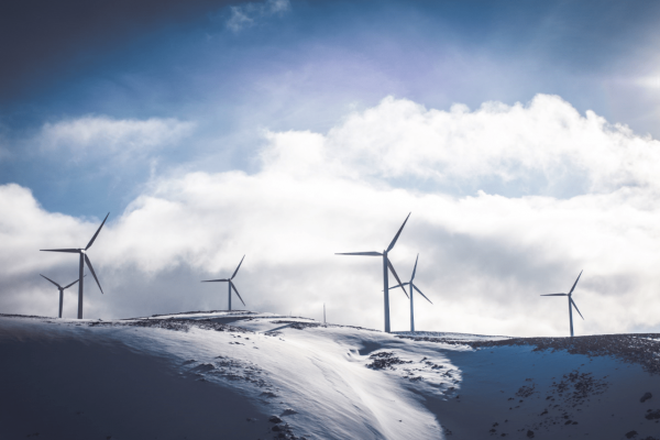 Windräder für erneuerbare Energie