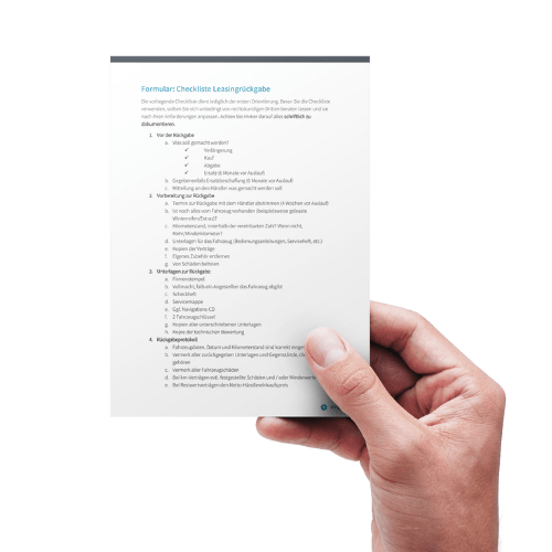 Checkliste Leasingrückgabe