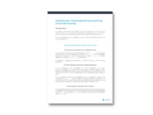 Dienstwagenüberlassungsvertrag