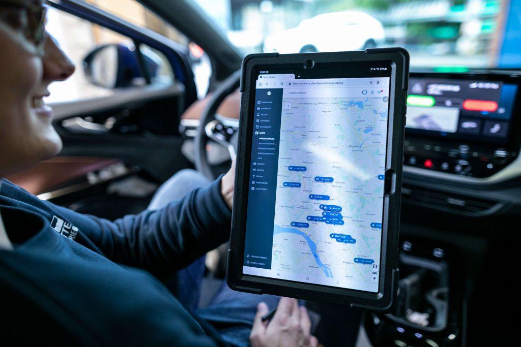 GPS auf einem Tablet