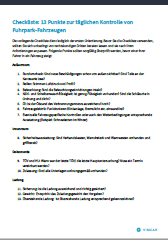 UVV Prüfung Pkw Checkliste