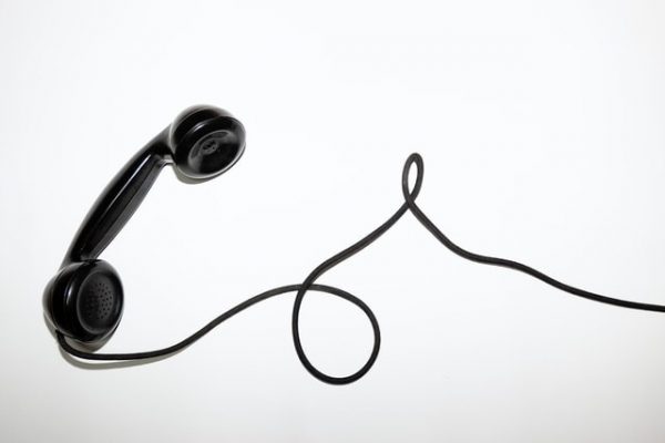 schwarzes Telefon