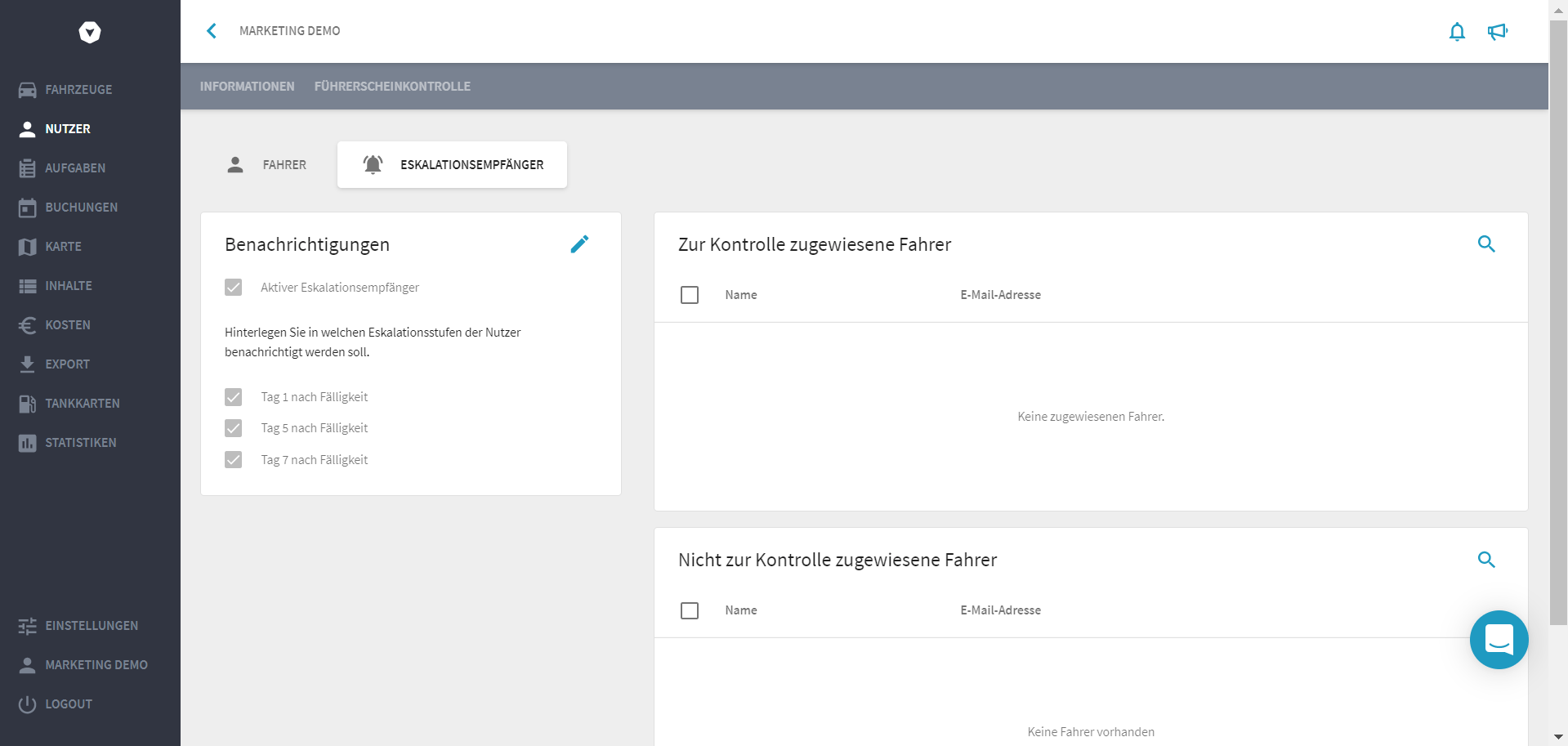 elektronische Führerscheinkontrolle in Vimcar Fleet