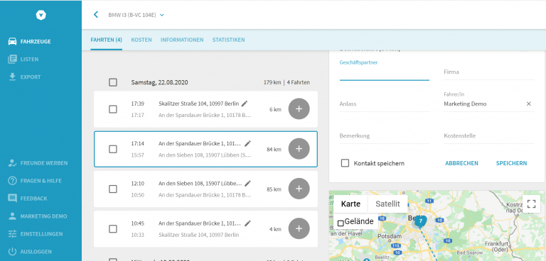 Fahrtenbuch Software