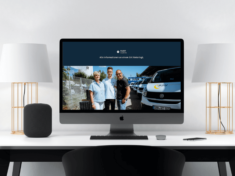Fleet Broschüre auf PC geöffnet