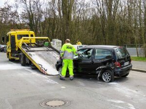 Auto wird vom ADAC abgeschleppt