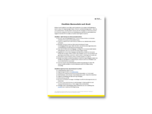 Vorschau Checkliste zum Warenverkehr nach Brexit