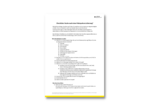 Checkliste für eine private Flottenversicherung