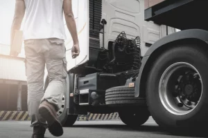 Abfahrtskontrolle Lkw