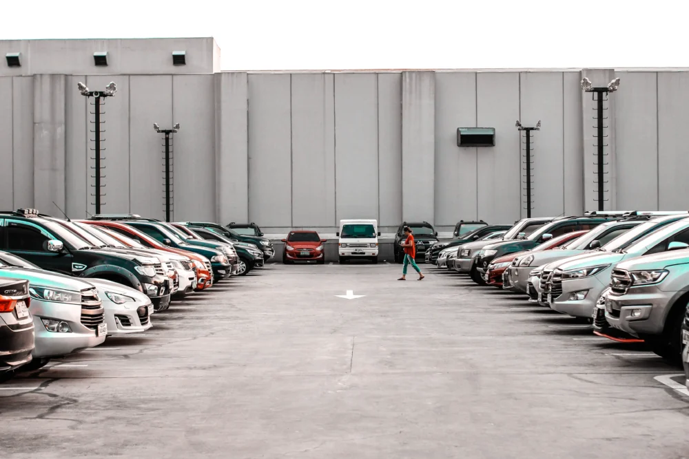 Leihfahrzeug Parkplatz