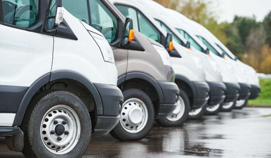 Flotte von Autos